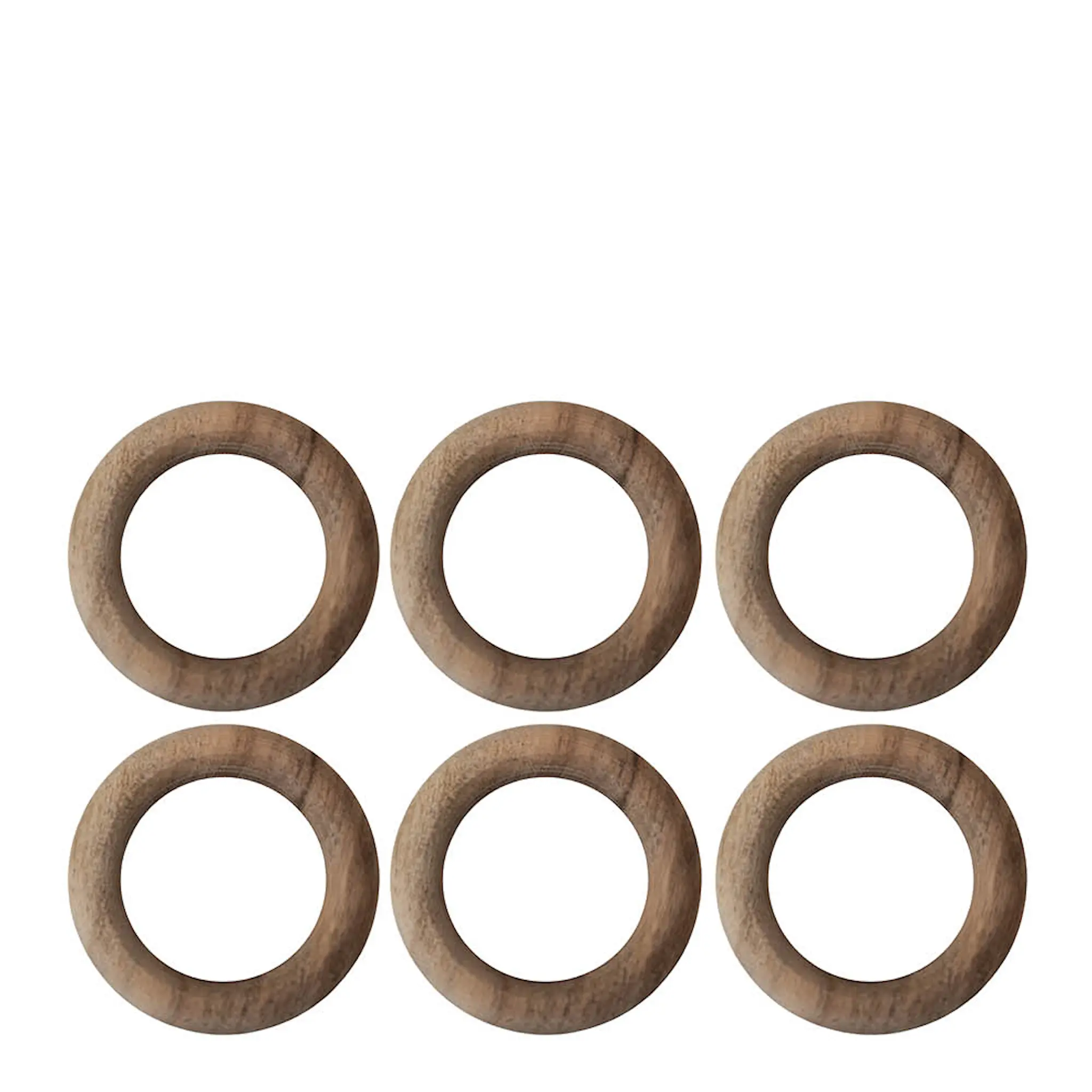 Sögne Home Servettring 6x6 cm 6-pack akaciaträ