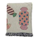 Caramella pläd i återvunnen bomull 130x170 cm multi