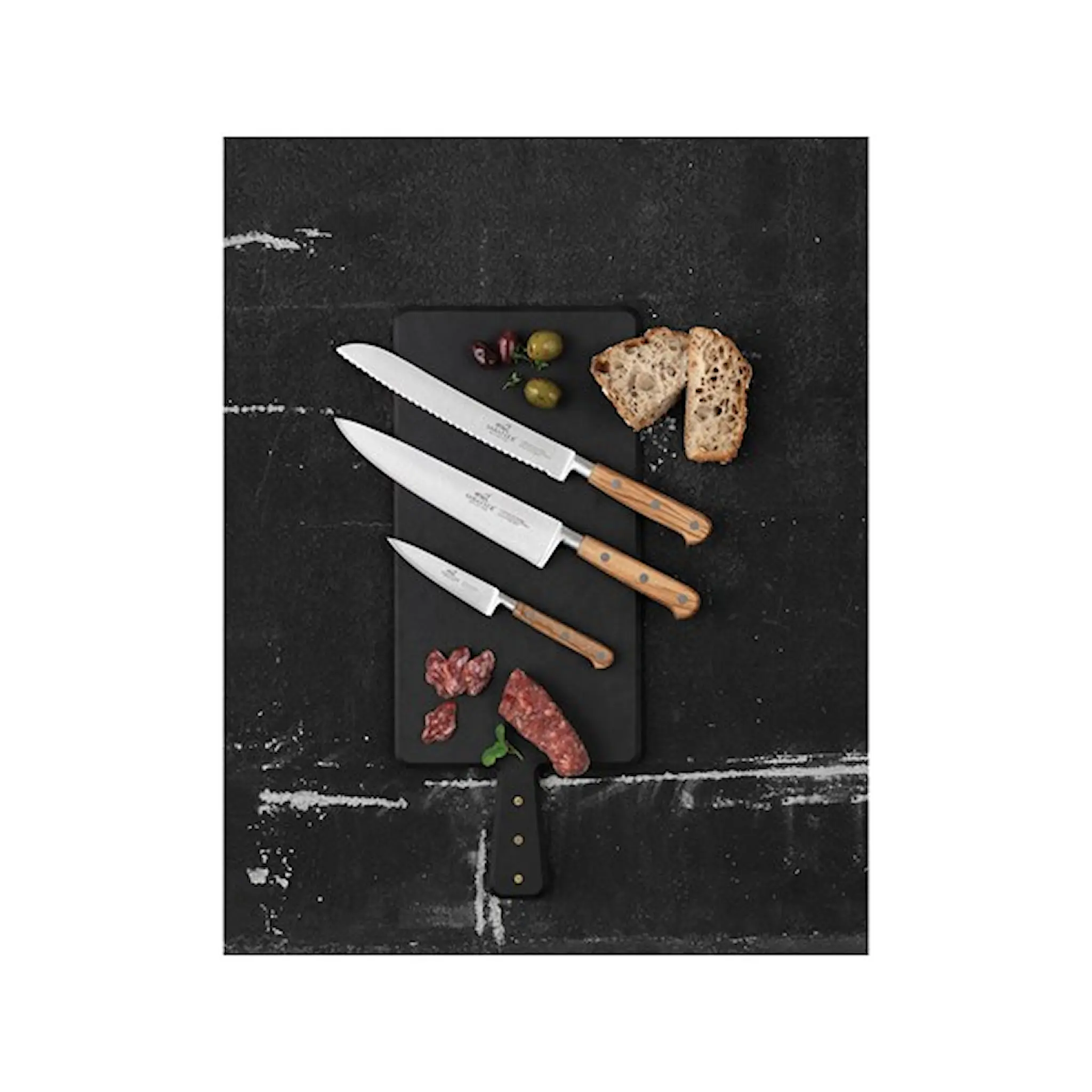 Sabatier Ideal Provence Leipäveitsi 20 cm Teräs/Oliivipuu