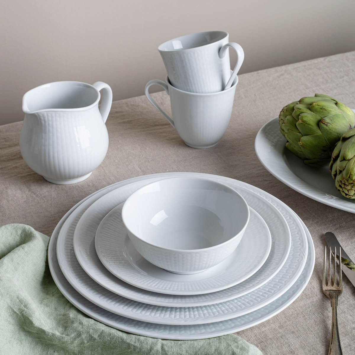 Rörstrand Swedish Grace Aloituspakkaus 8 osaa Lumi