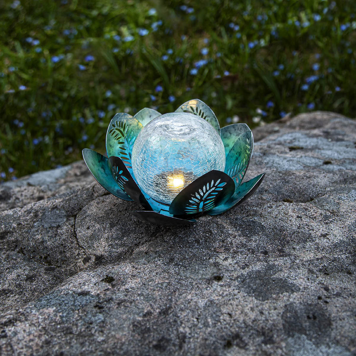 Star Trading Lilly solcelleddekorasjon 482-81 12x24 cm sølv