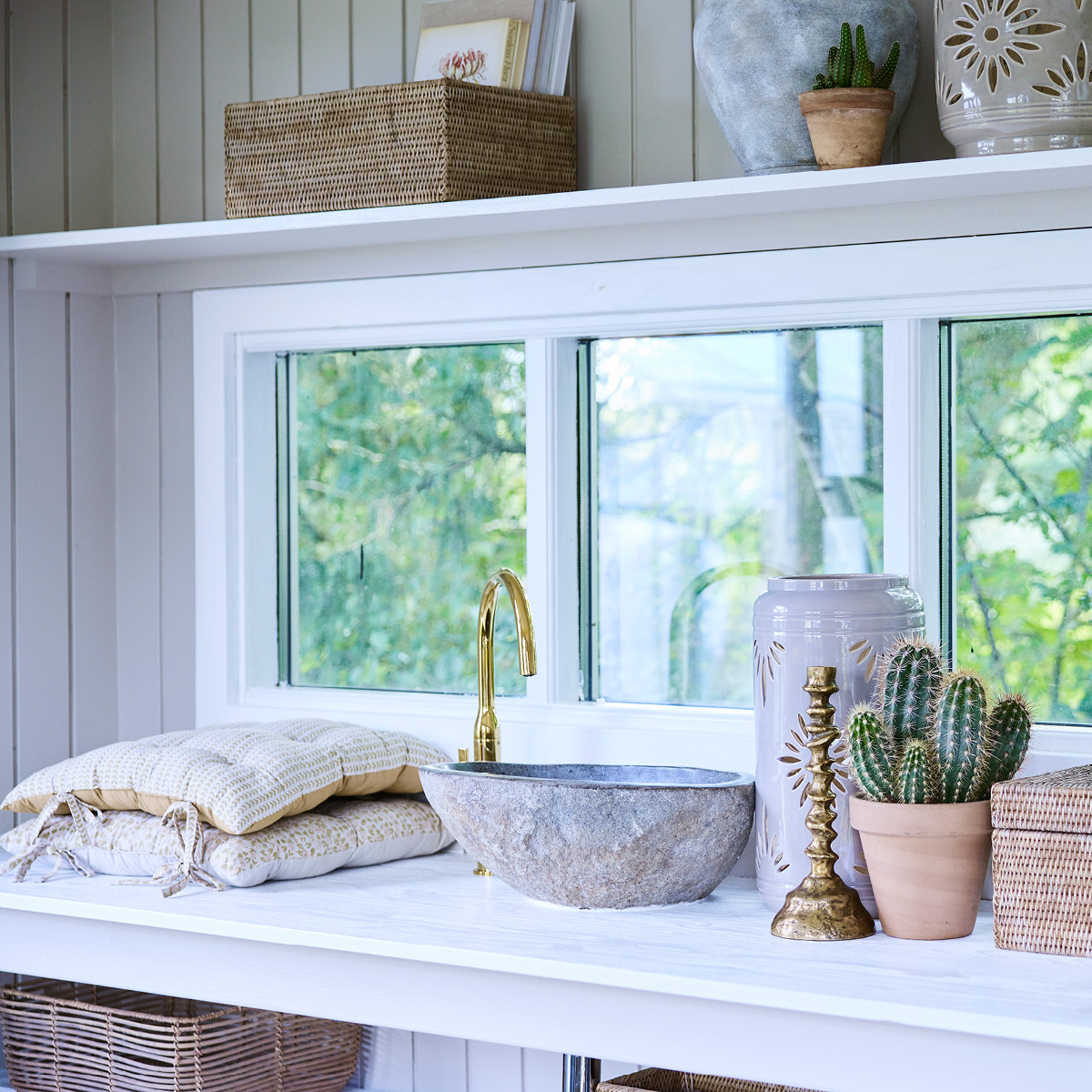 Lene Bjerre Ivenne sittdyna 45x45 cm ockra