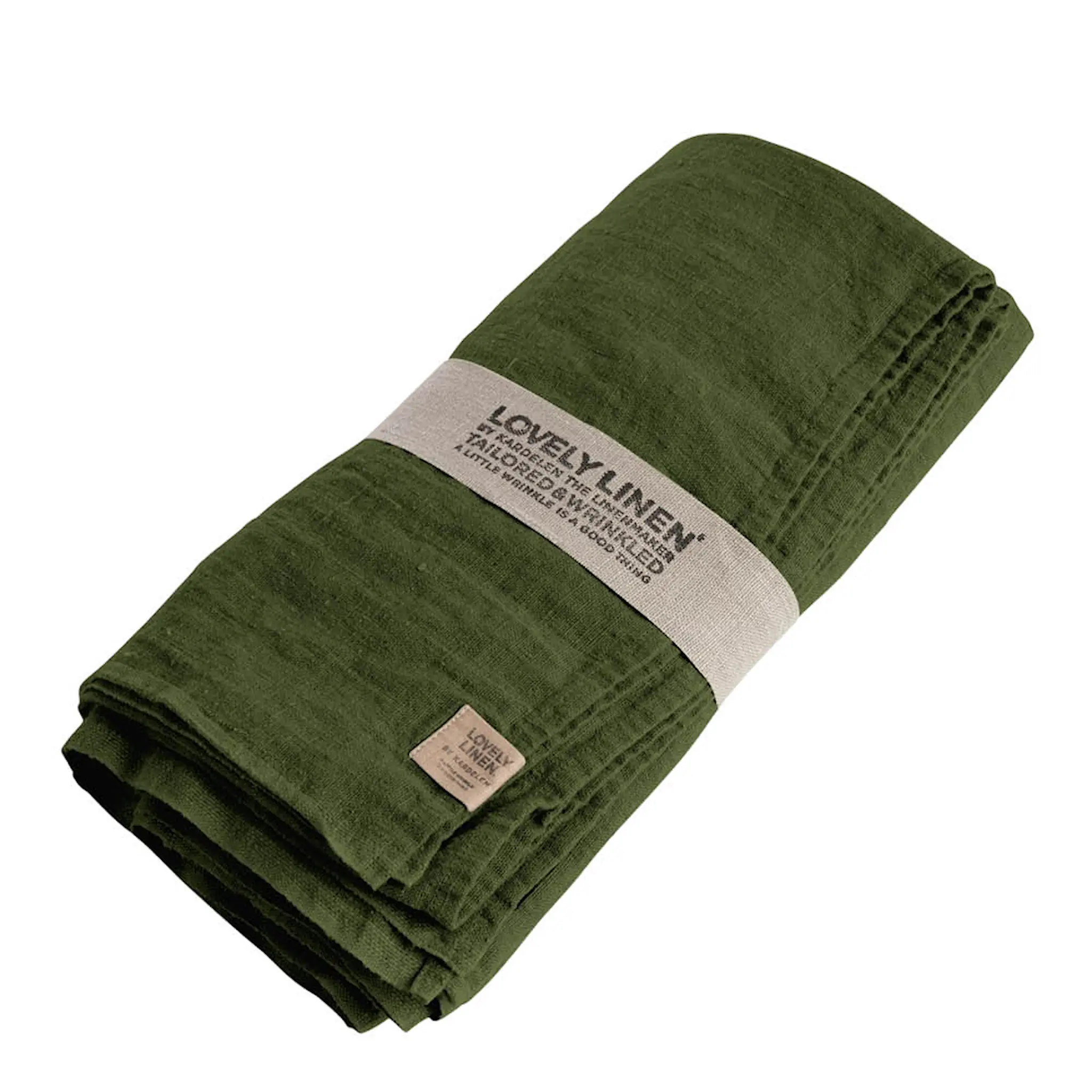 Lovely Linen Lovely bordduk lin 145x250 cm Jeep Green
