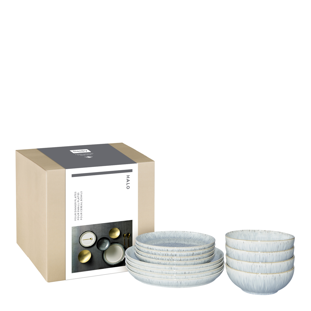 Denby Halo startsett 12 deler speckle