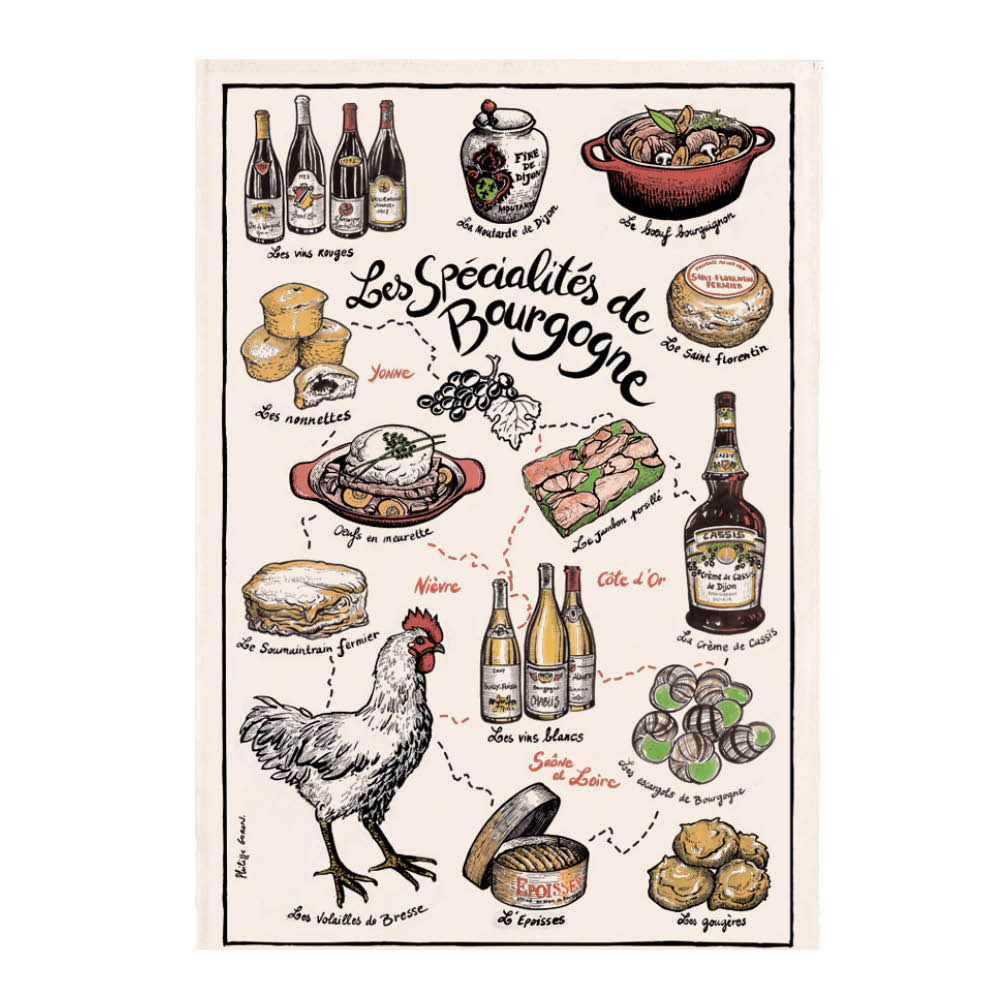 Maison Vivaraise Kökshandduk 48x72 cm Spécialités de Bou