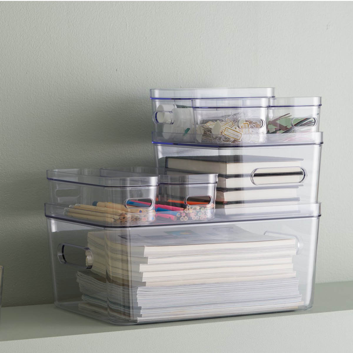 SmartStore Compact förvaringslåda Slim 1,3 L klar