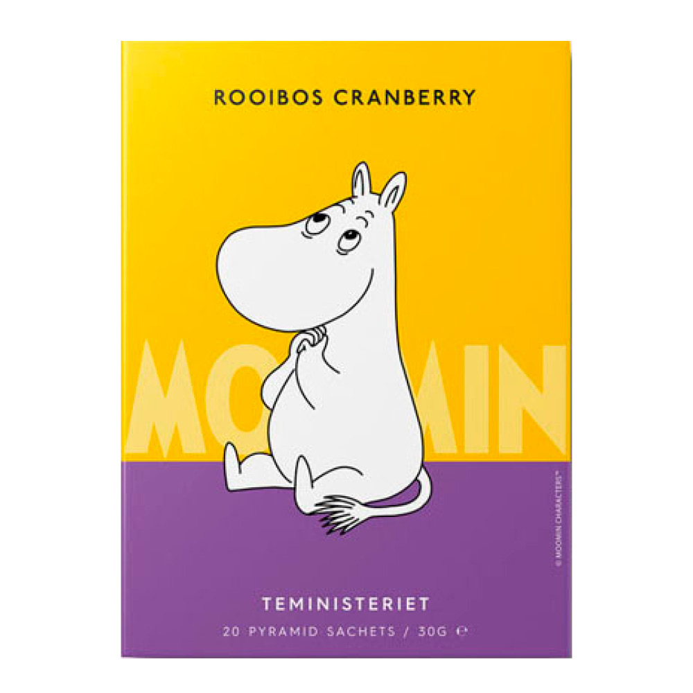 Moomin Mumin pyramidpåse Mumintrollet rooibos te tranbär 20-pack