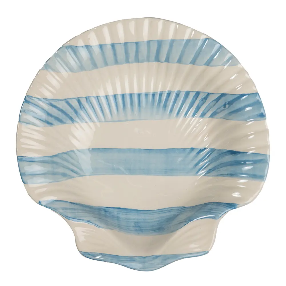 Armona tallerken 23,5 cm stripe lys blå/hvit
