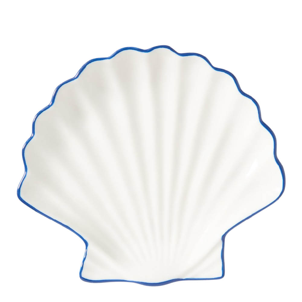 Lexington Tallerken 15,8 cm skallformet liten hvit/blå