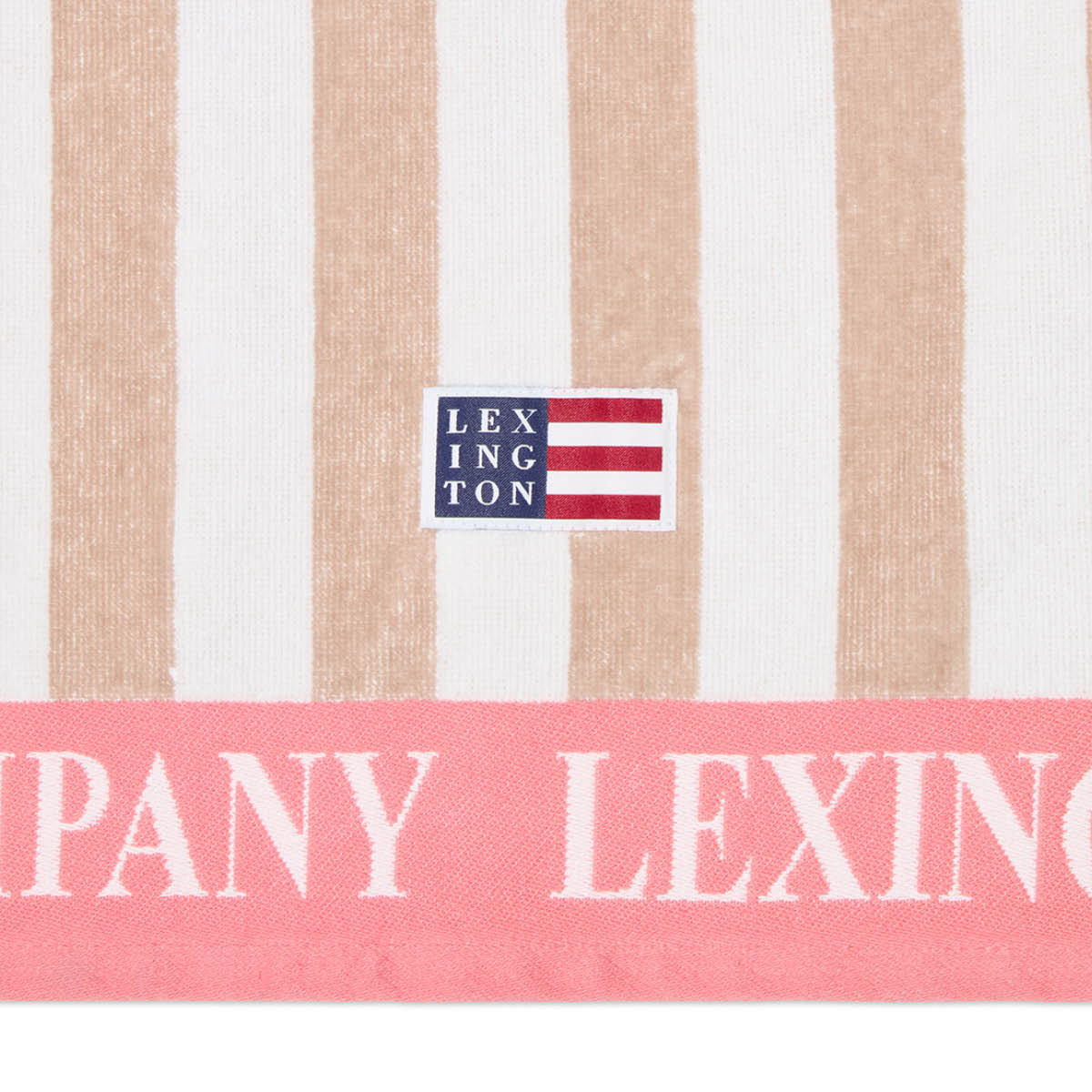 Lexington Rantapäivä 180x100 cm Beige/Valkoinen/Vaaleanpunainen