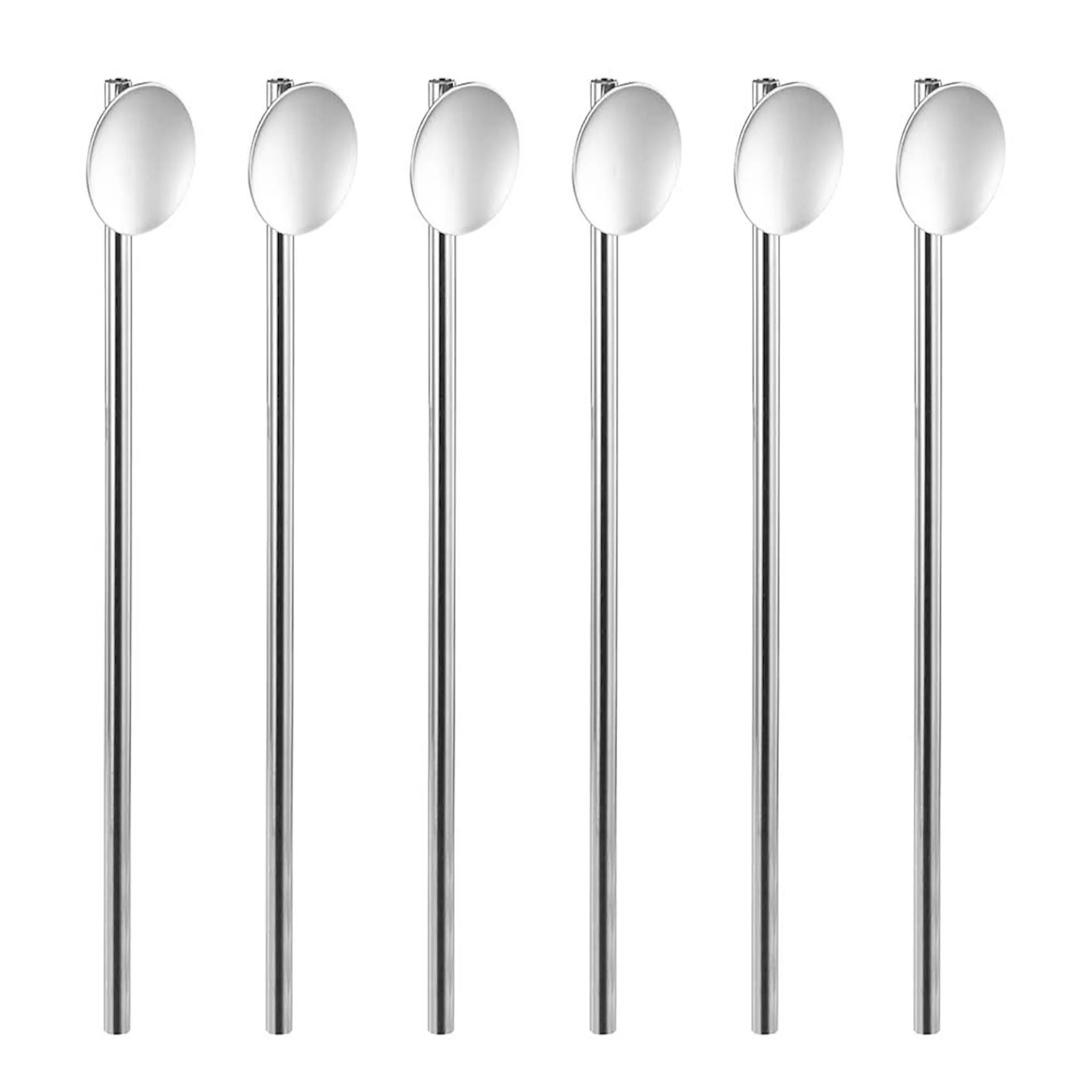 Stiernholm Drink Collection barsked med sugrör 18 cm 6-pack stål