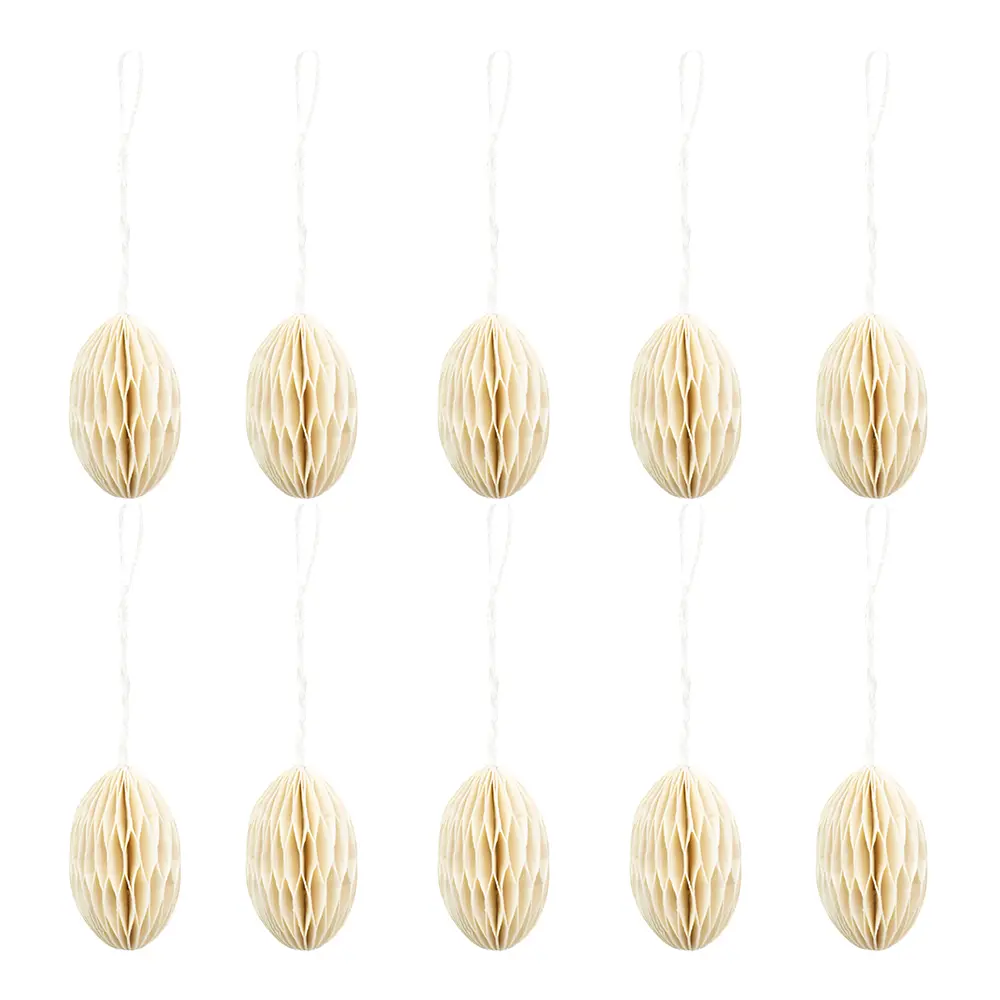 Pääsiäiskoriste Paperimunat 10 kpl Luonnonvärinen