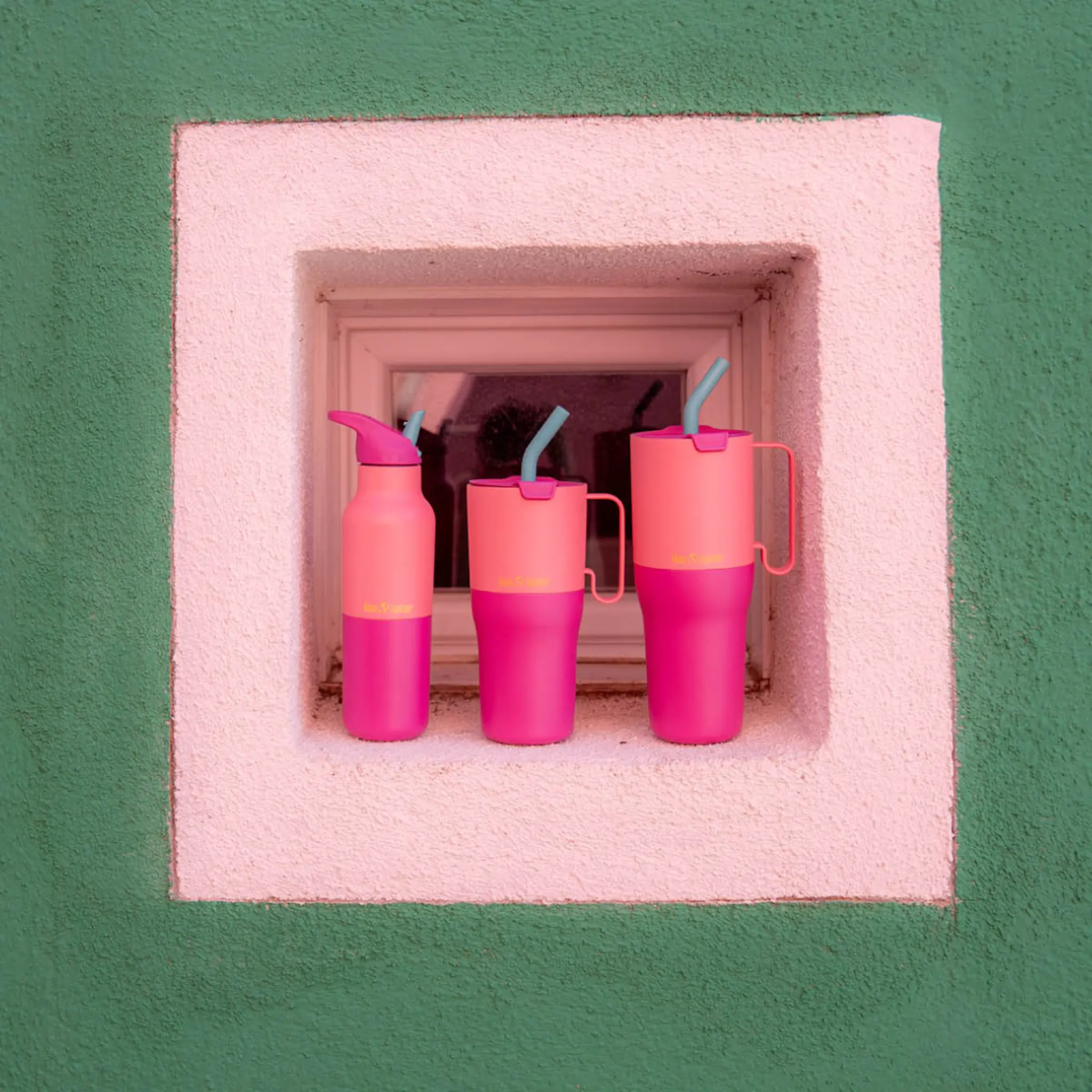 Klean Kanteen Rise termoflaske 0,47L med sportslokk Pink Lemonade Kaleidoscope