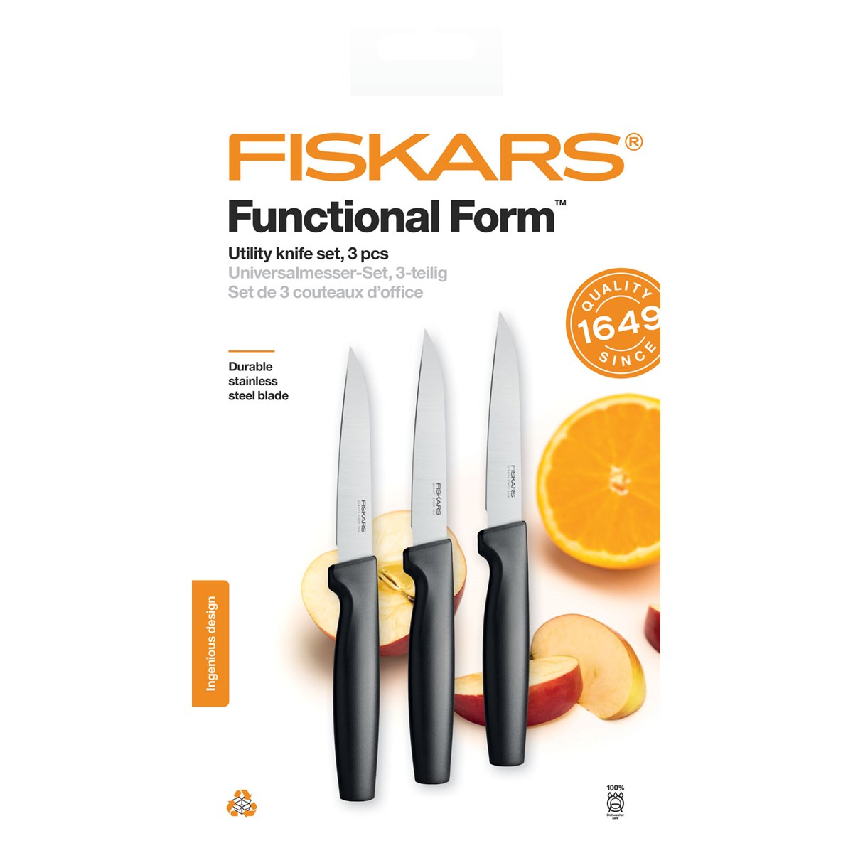 Fiskars Functional Form Yleisveitsisetti 3 osaa