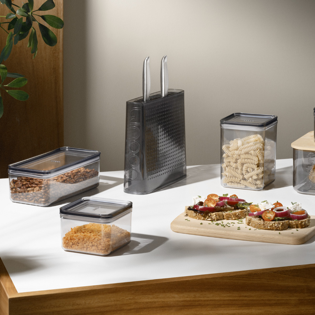 Bodum Bistro knivblokk 20 cm grå