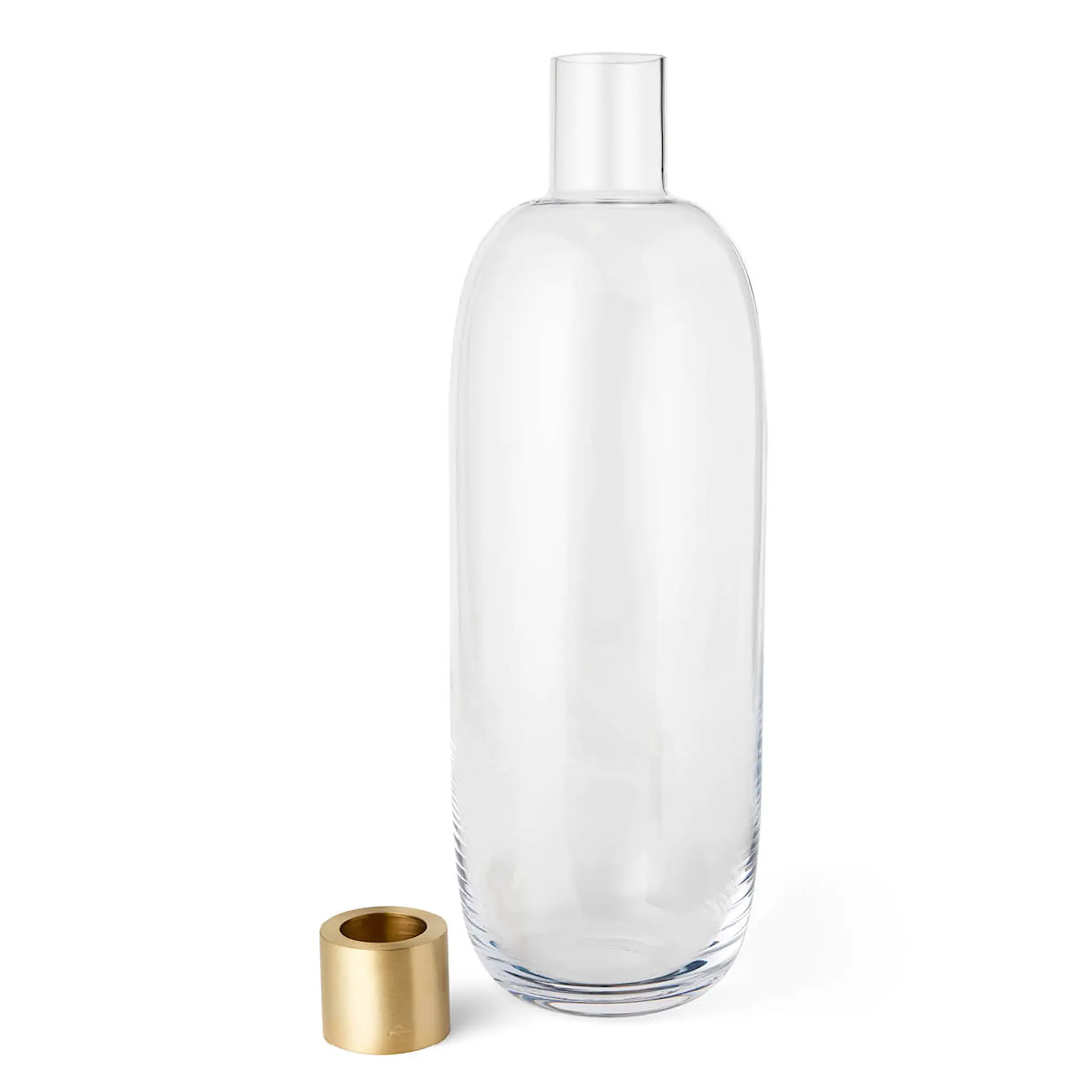 Skultuna Damejeanne vas stor 45 cm glas/mässing