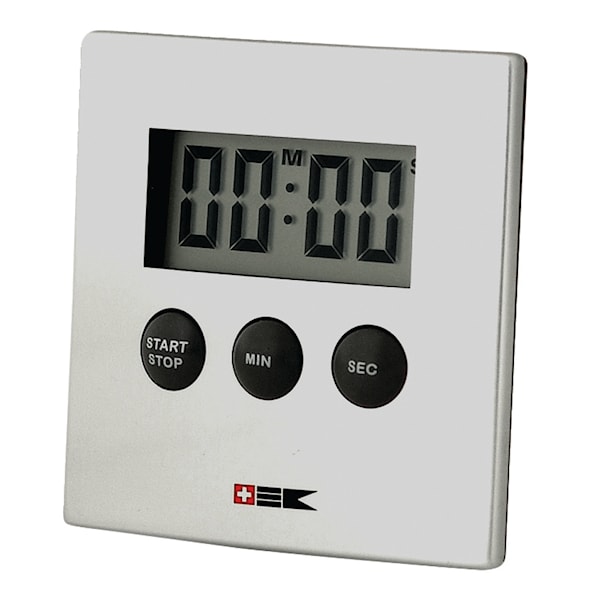 Digital timer aluminium grå