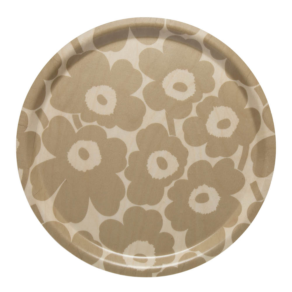 Marimekko Mini Unikko brett 31 cm lysebrun