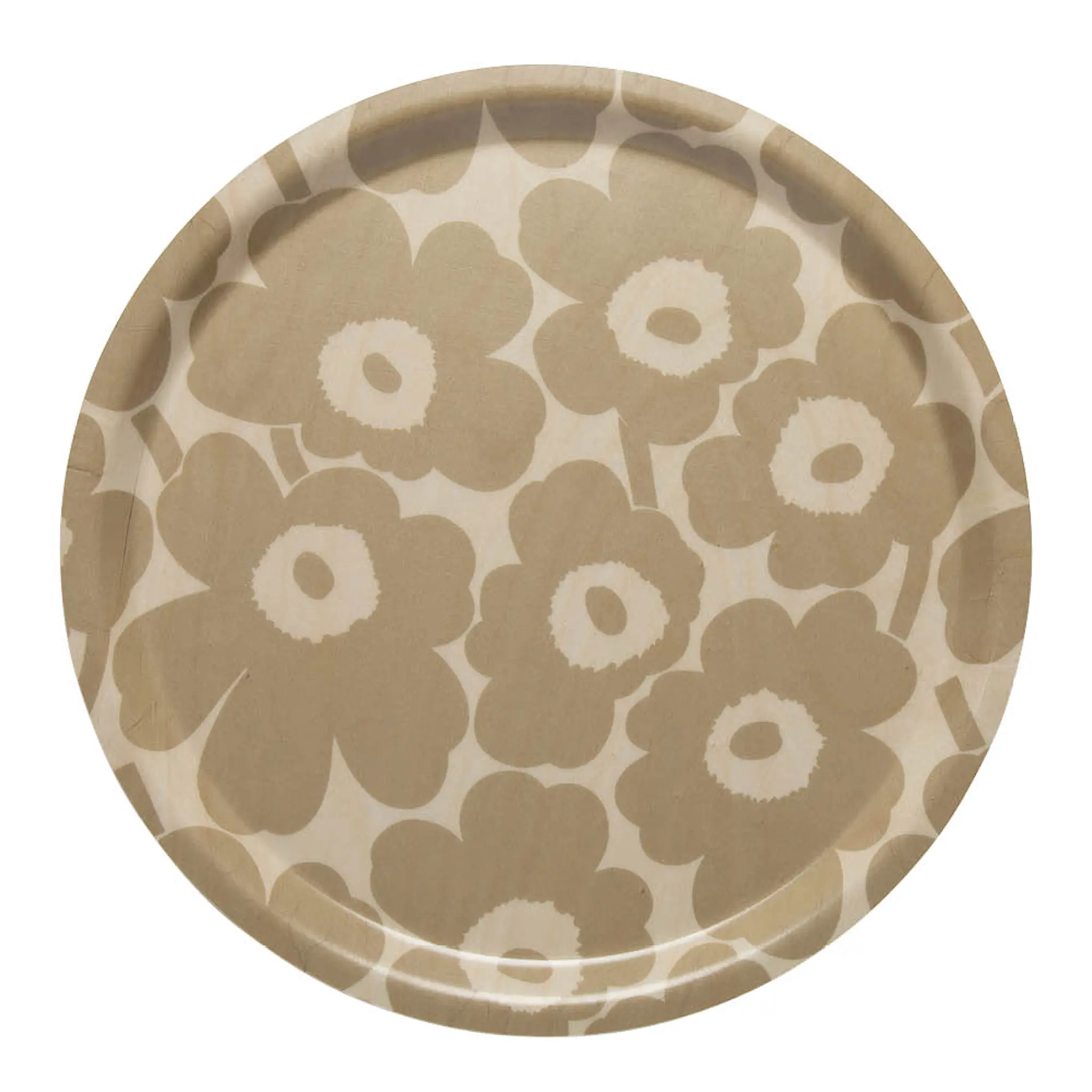 Marimekko Mini Unikko brett 31 cm lysebrun