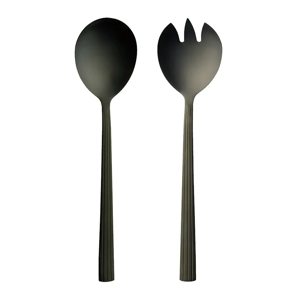 Raw Cutlery Salaattiottimet 2 osaa Matte Black
