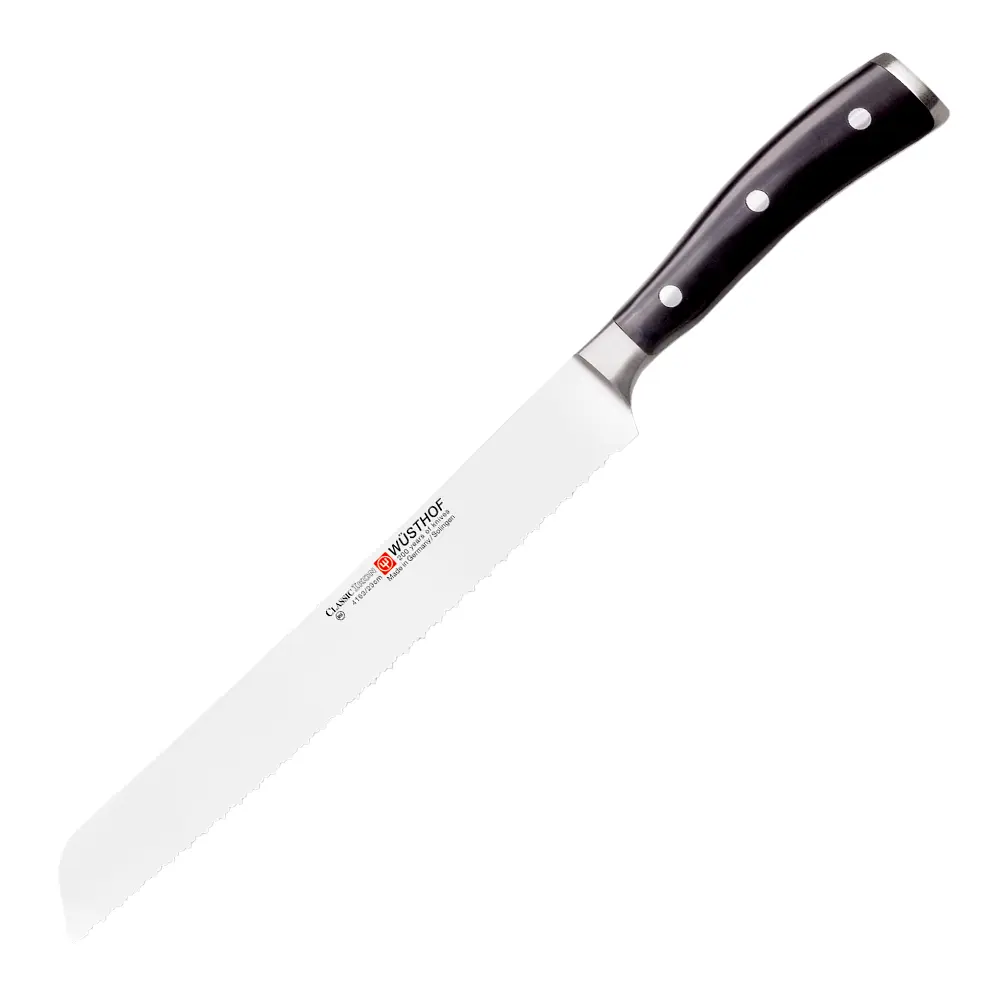 Classic Ikon brødkniv 23 cm dobbelttannet svart