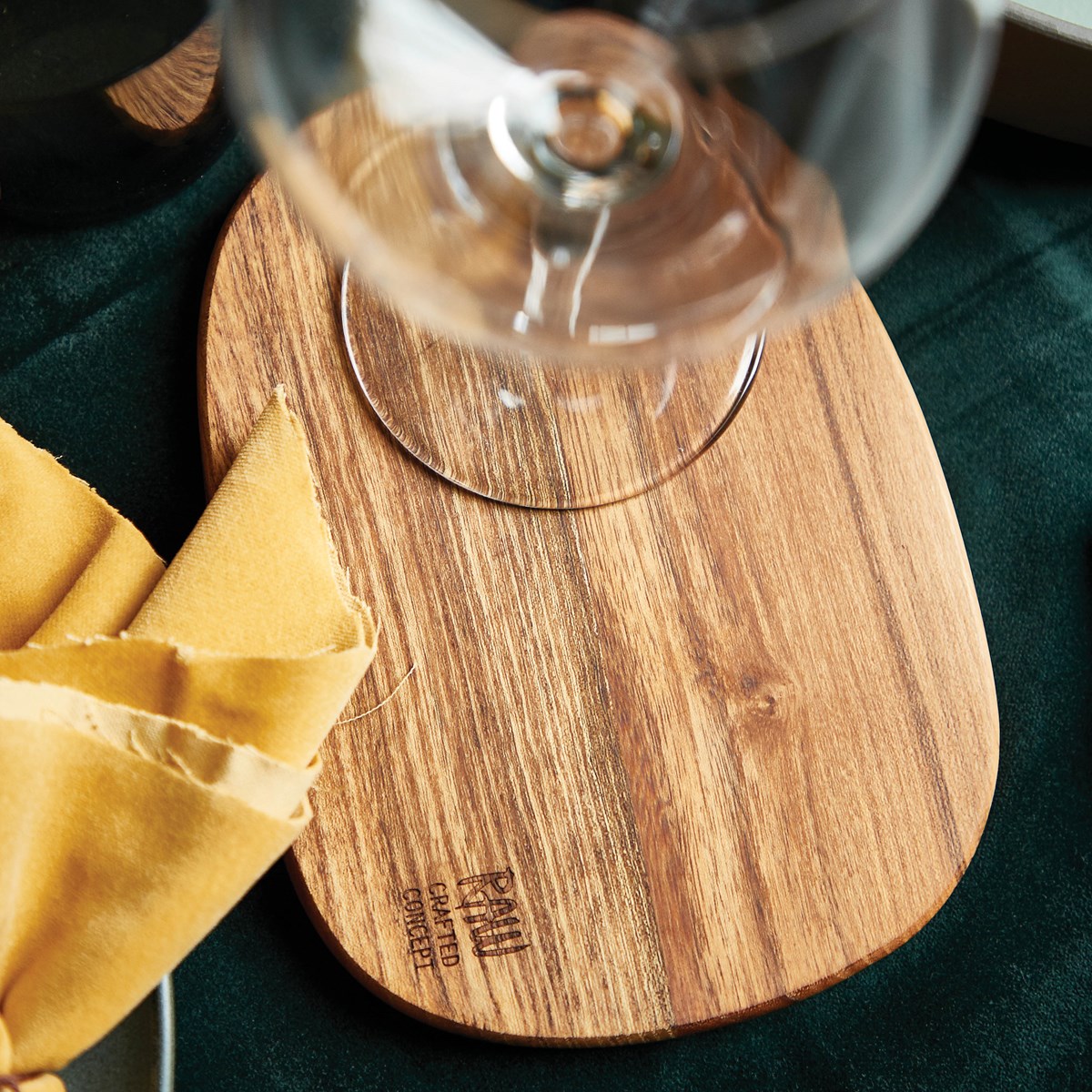 Aida RAW Teak smørebrikker 19x14x1 cm 2 stk