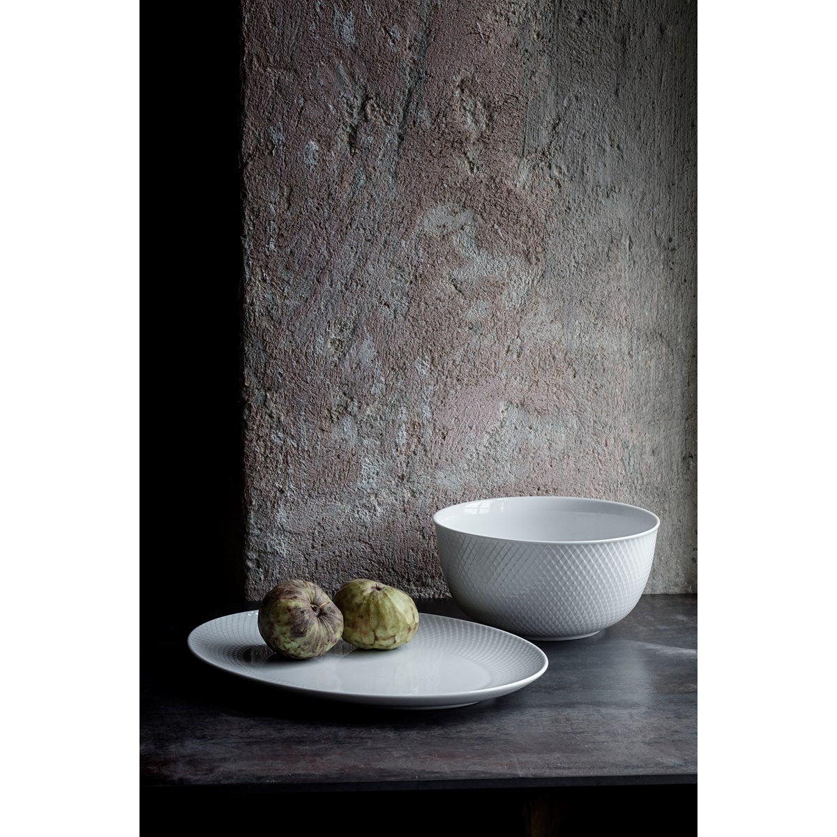 Lyngby Porcelæn Rhombe Kulho 22 Valkoinen