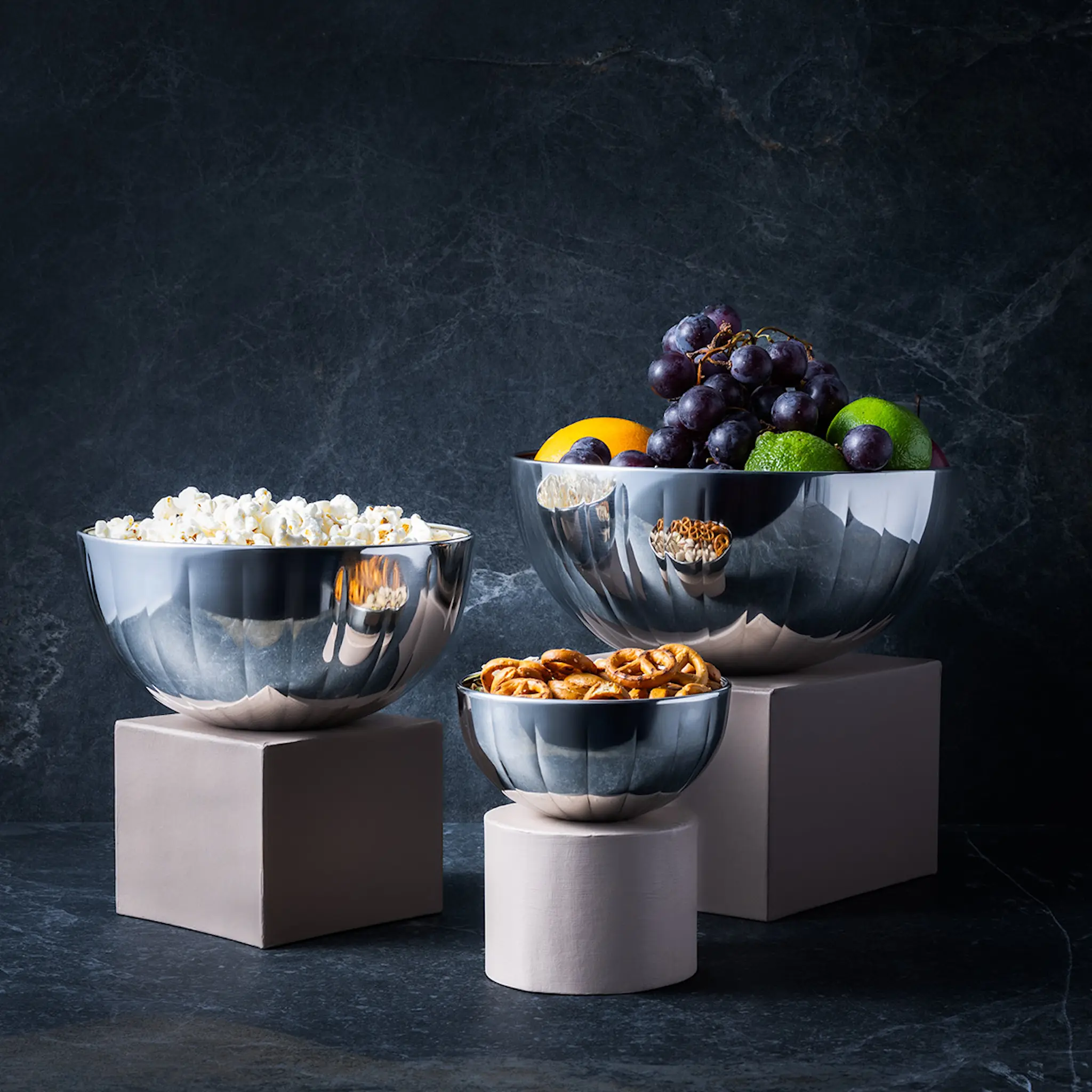 Stiernholm Nobel serveringsskål 24 cm blank stål