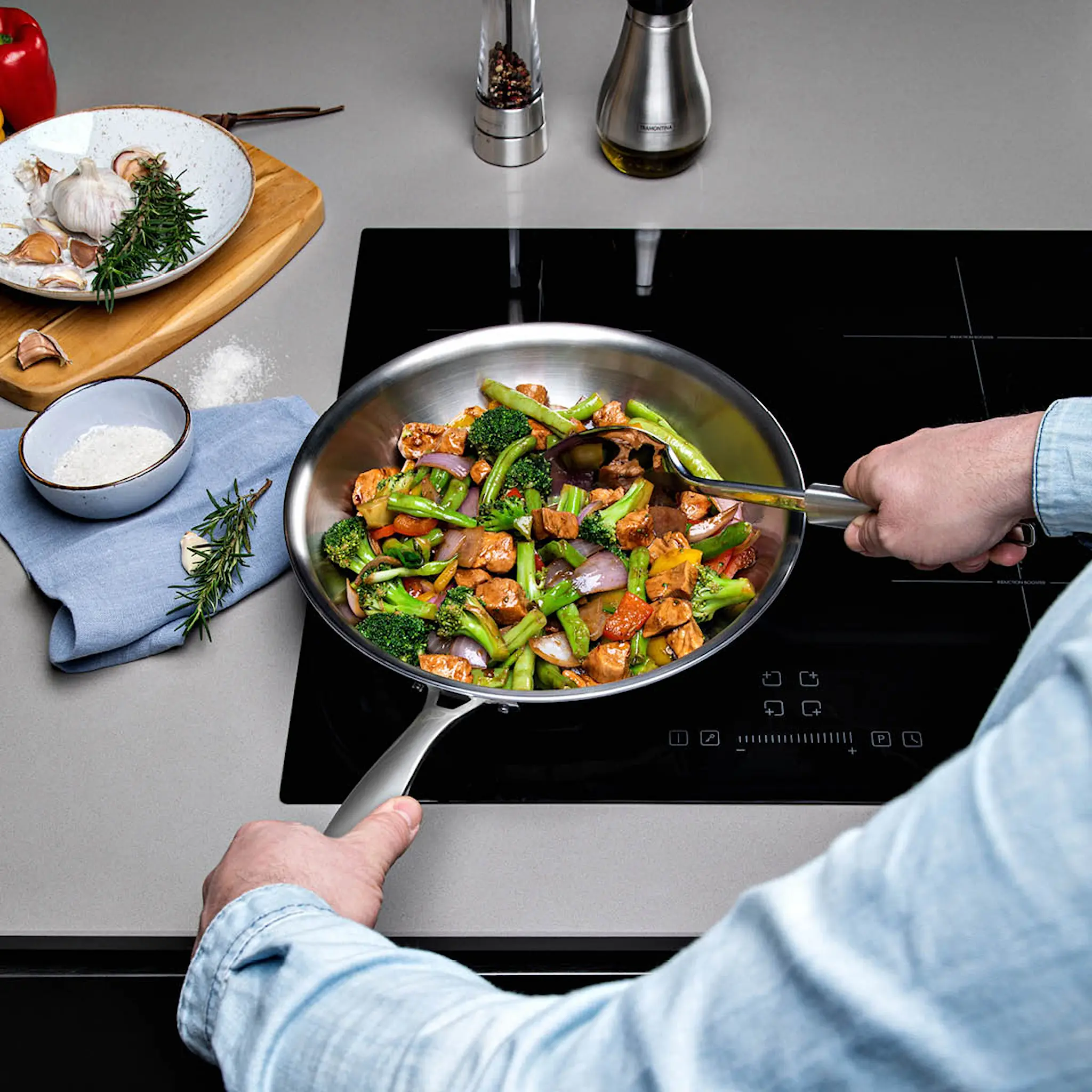 Tramontina Grano stekepanne 2 deler 20+30 cm stål