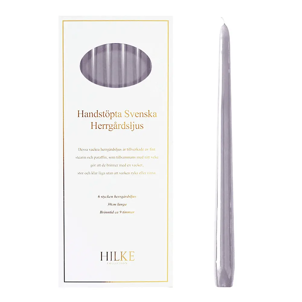 Hilke Antiikkikynttilä 30 cm 6 kpl Mustikka