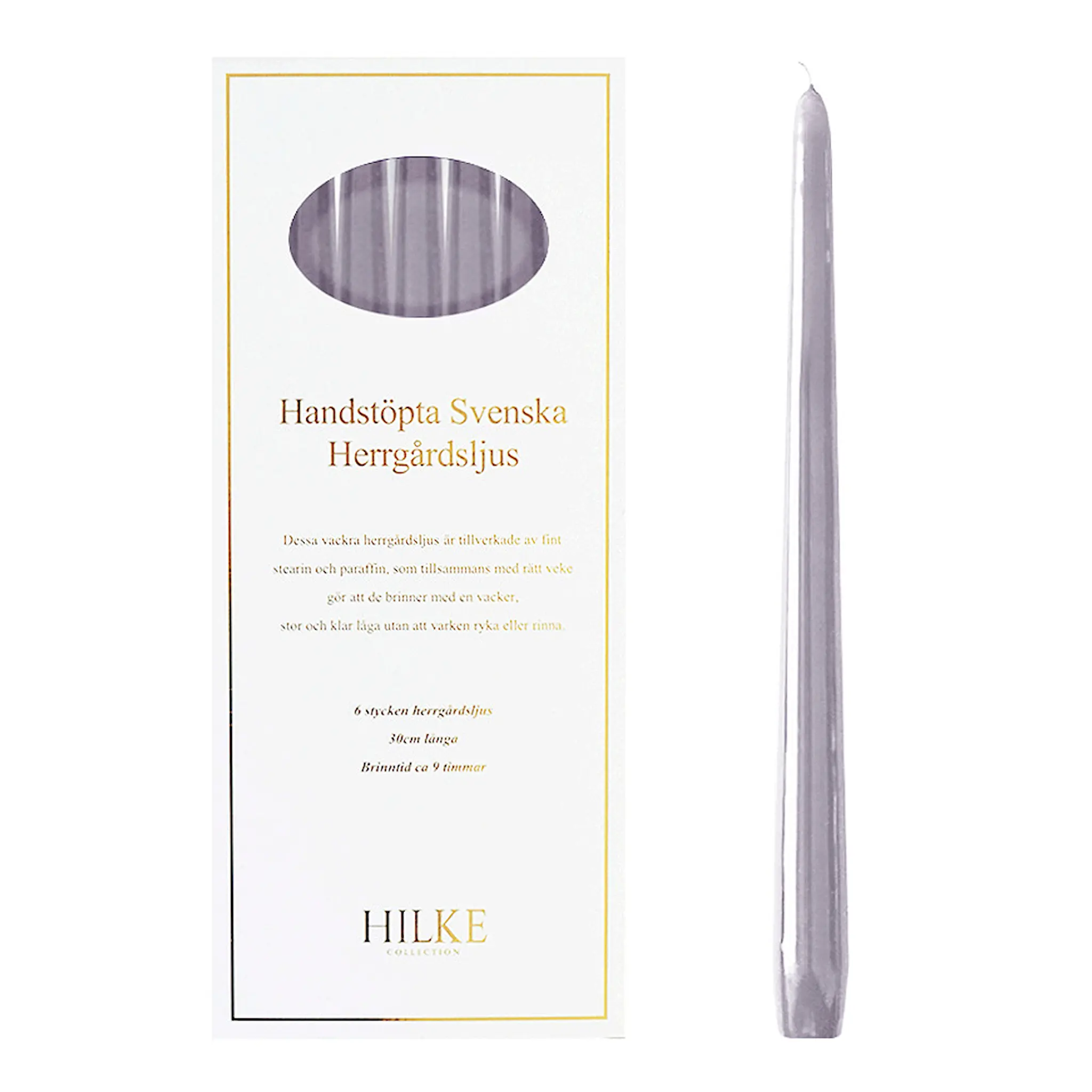 Hilke Hilke Antiikkikynttilä 30 cm 6 kpl Mustikka