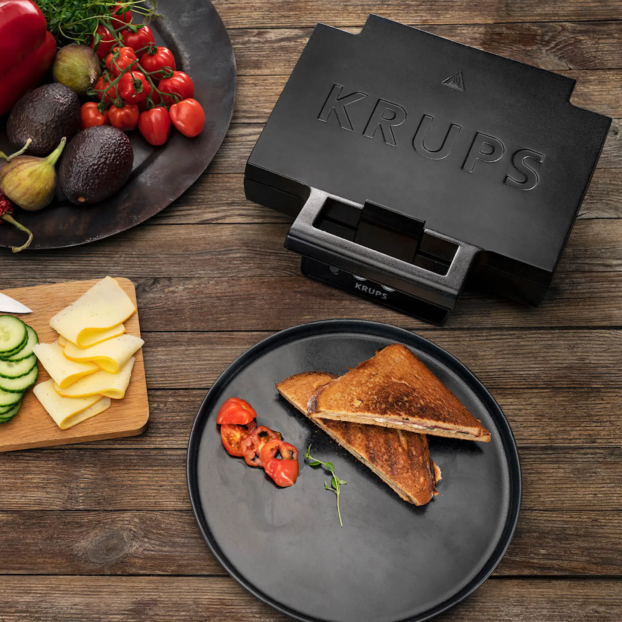 Krups Grcic sandwich grill svart