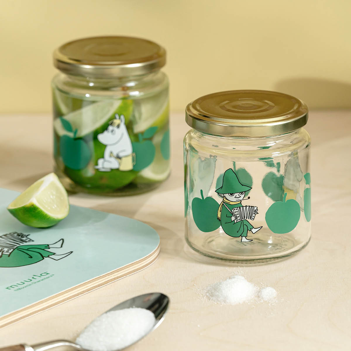 Muurla Mumin glasburk 0,3 L Glada Äpplen