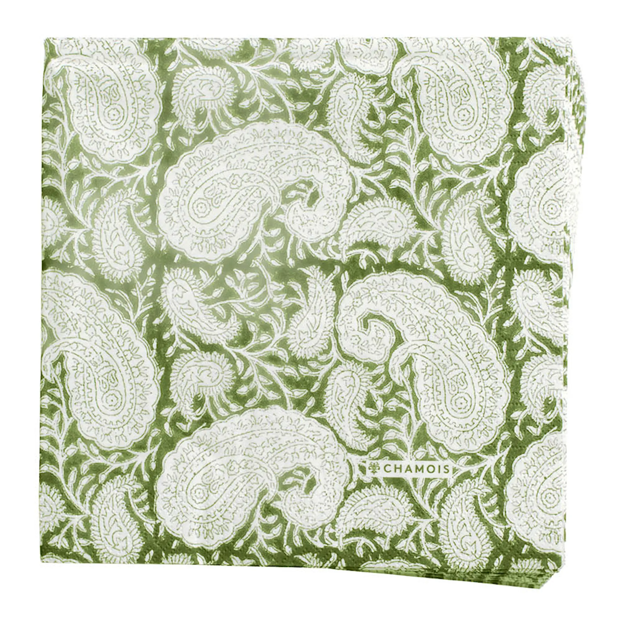 Chamois Big Paisley servett 40x40 cm 50-pack forest green
