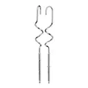 Bistro degkrok 2-pack borstat stål