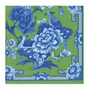 Plate servett 33x33 cm 20-pack blå/grön