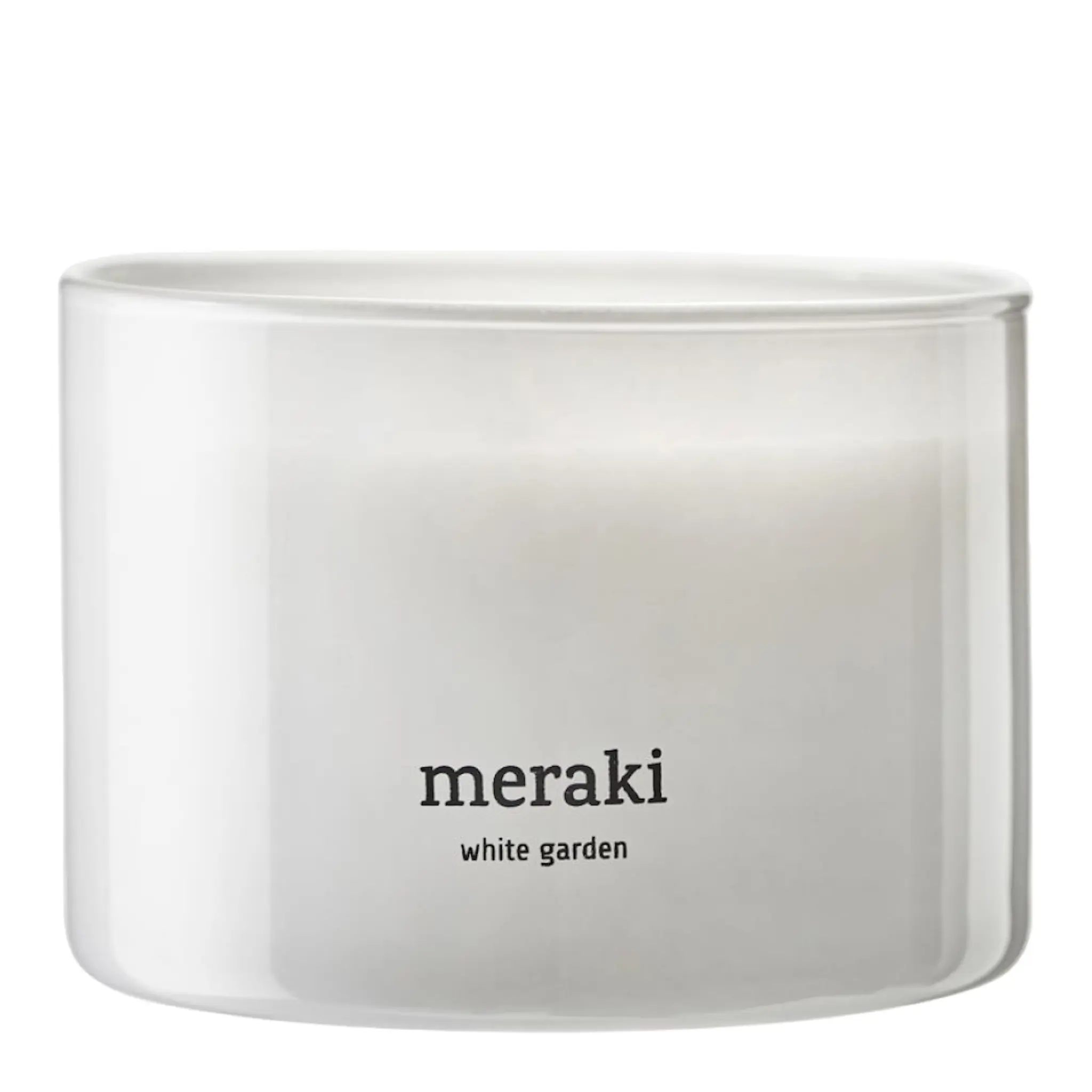 Meraki Doftljus white garden 7,5x10 cm vit