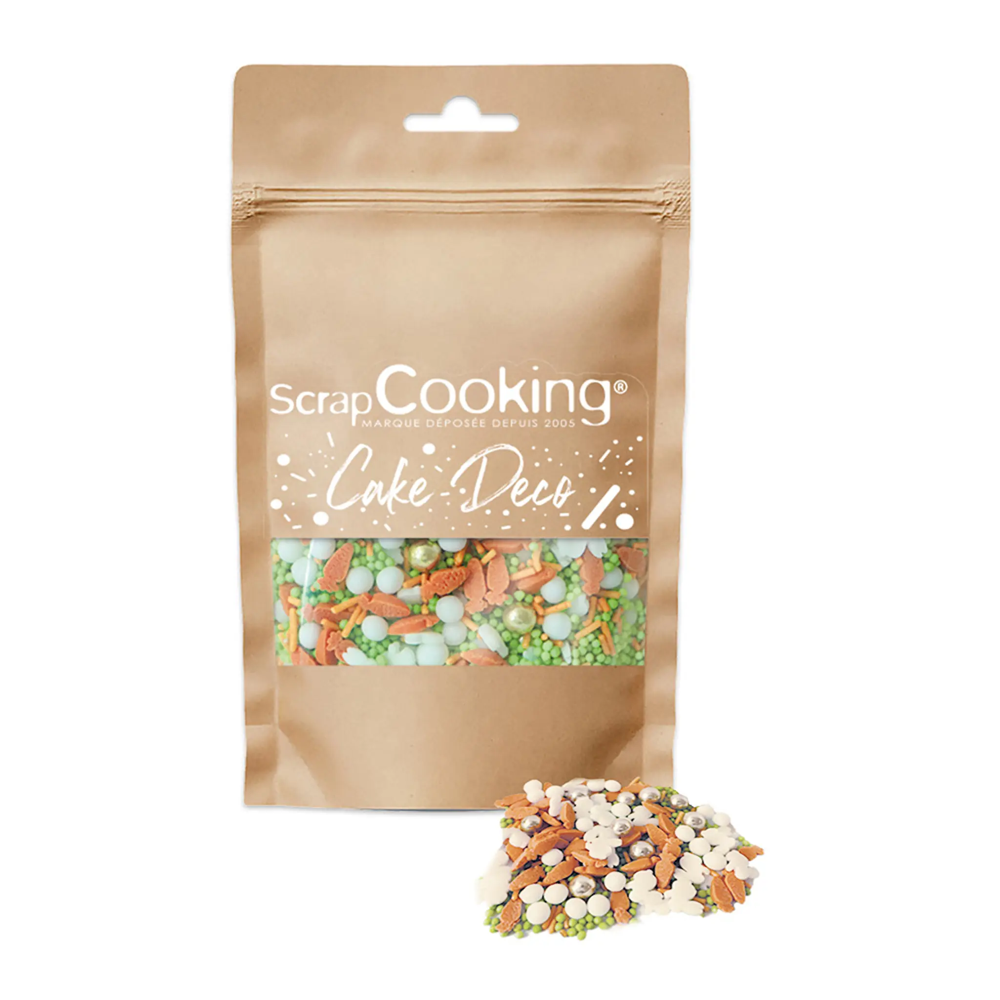 ScrapCooking Strössel påsk 60 g orange/grön/guld