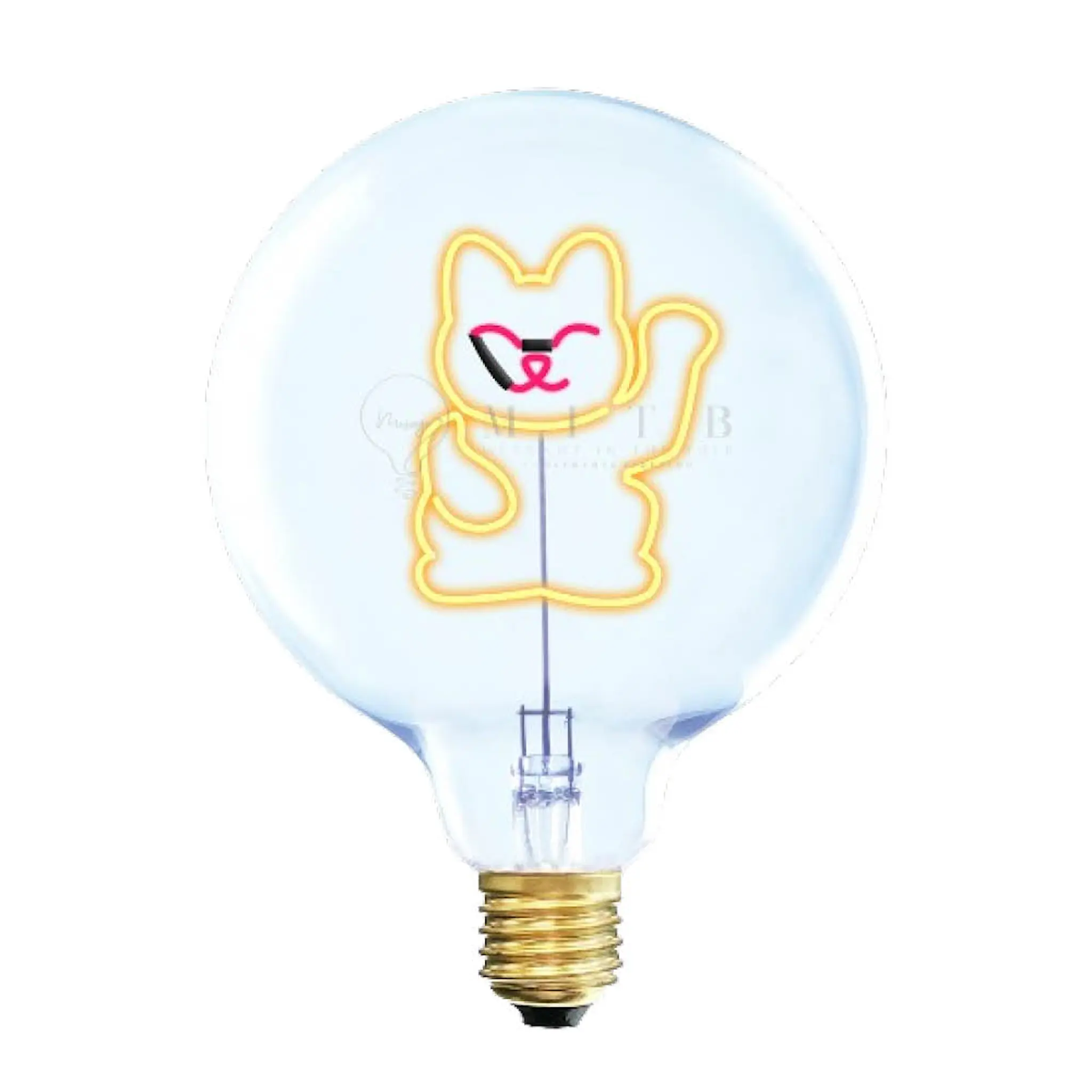 Elements Lighting MITB glödlampa LED 17 cm Lucky Cat bärnsten/röd