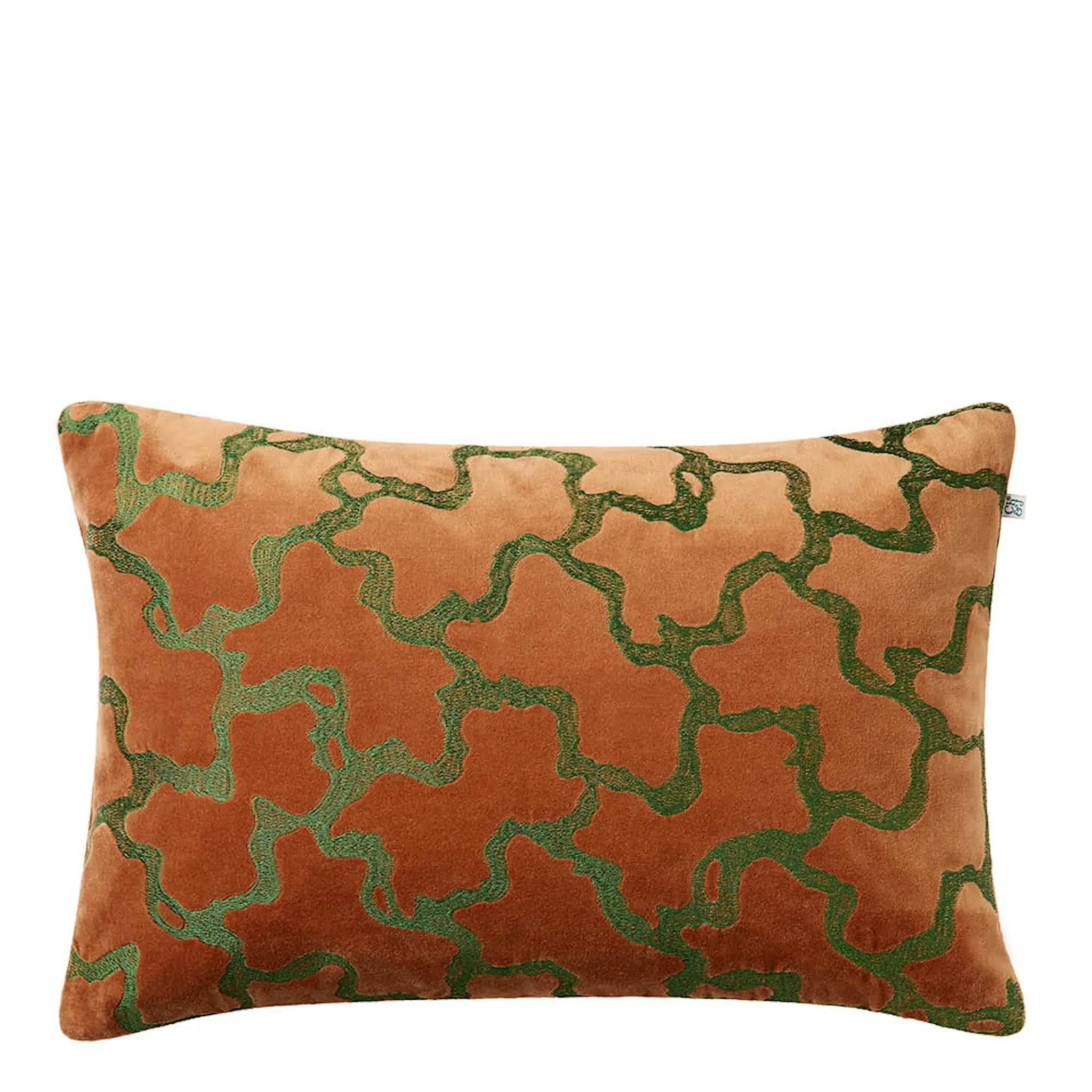 Chhatwal & Jonsson Chand putetrekk velur 40x60 cm Terracotta/Cactus Green