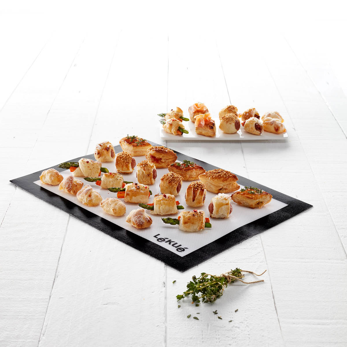 Lékué Bakmatta i silikon 60x40 cm klar/svart