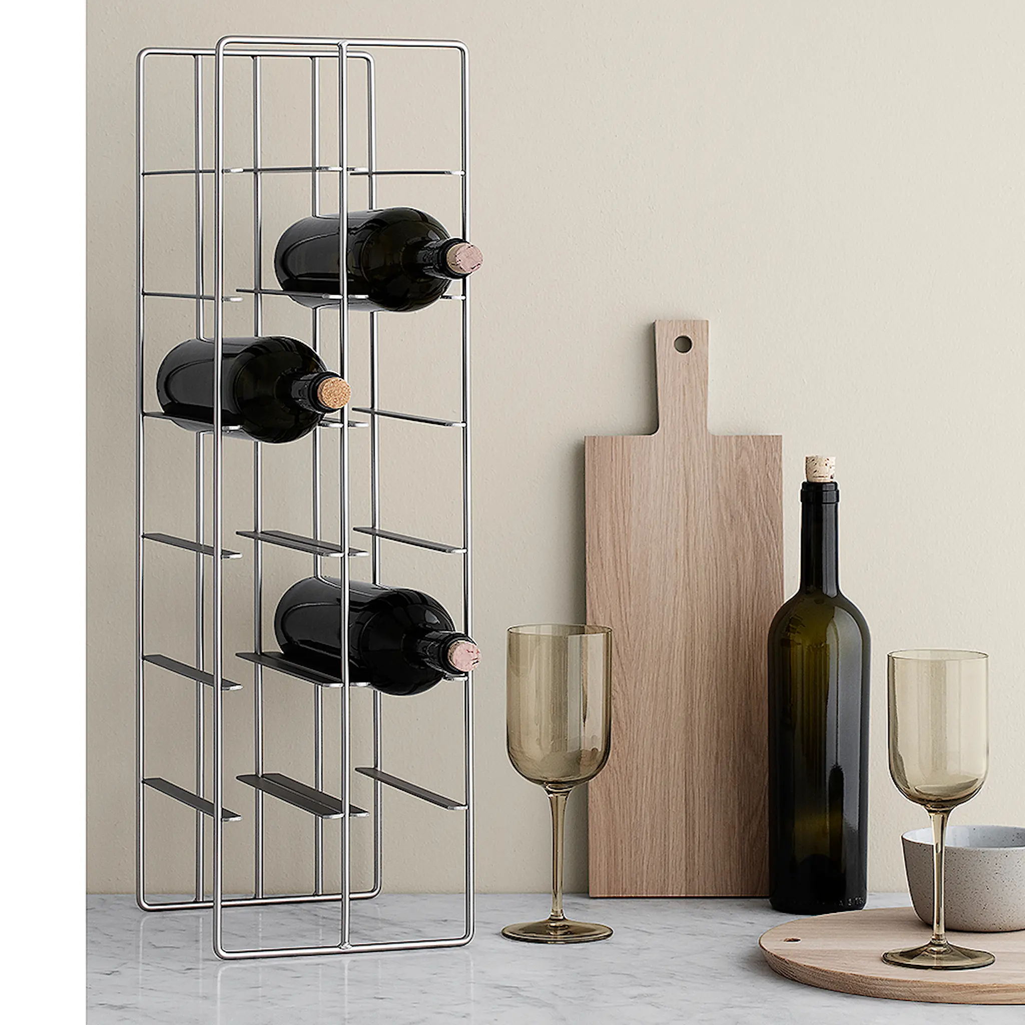 Blomus Pilare Vinställ 12 flaskor Rostfri