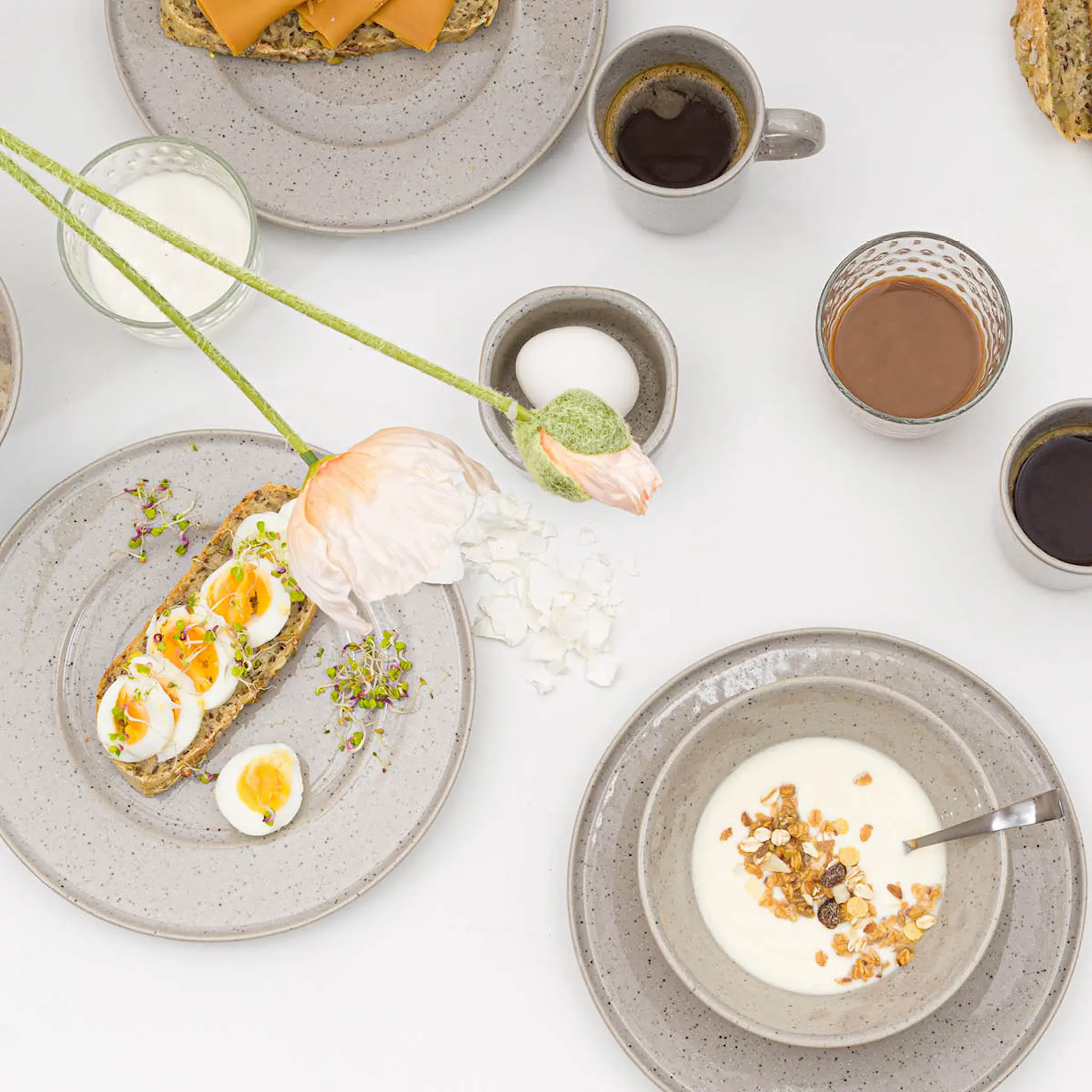 Modern House Granite White Assiett 23 cm Ljus Grå