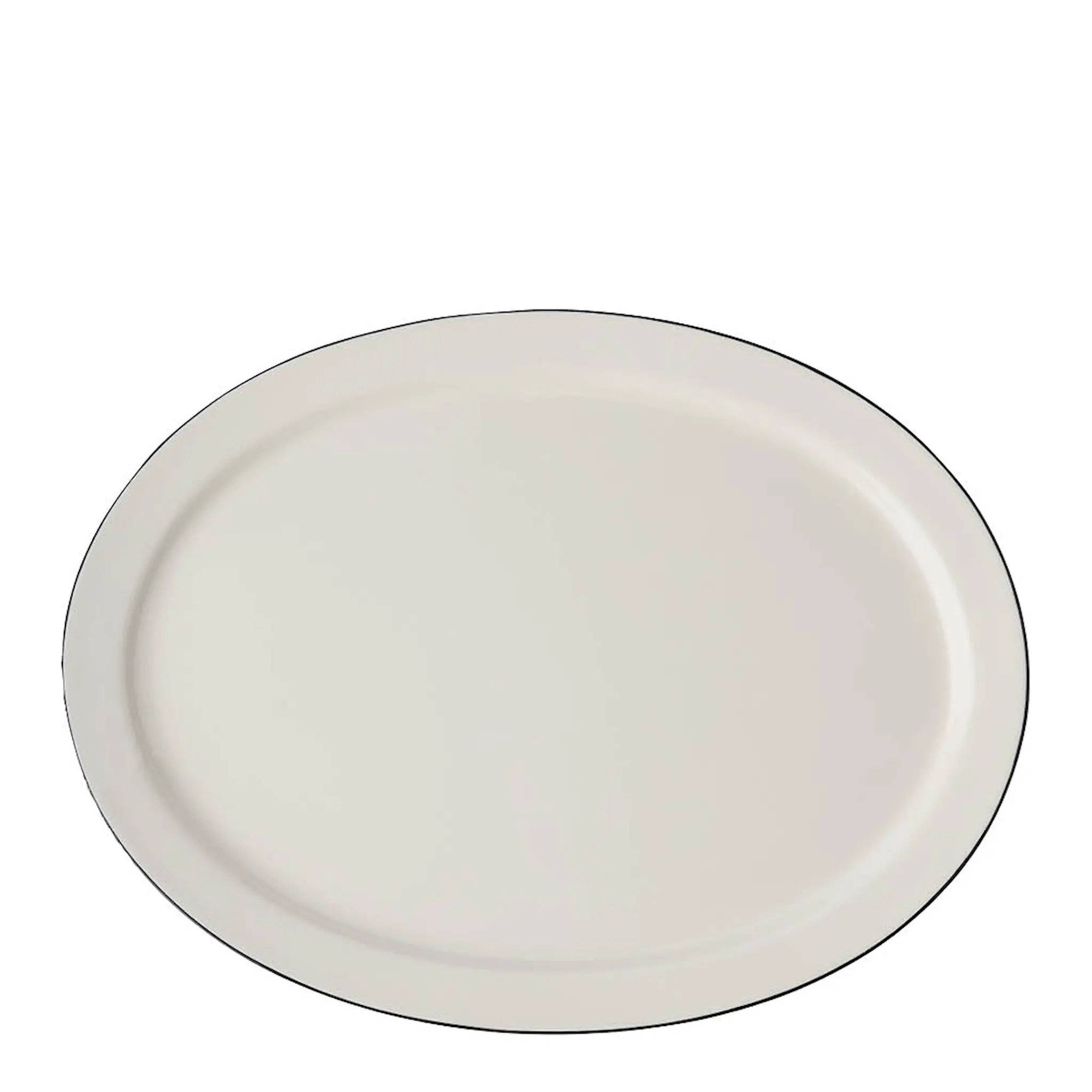Gustafsberg Natur ovalt serveringsfat 34,5x26 cm snøhvit