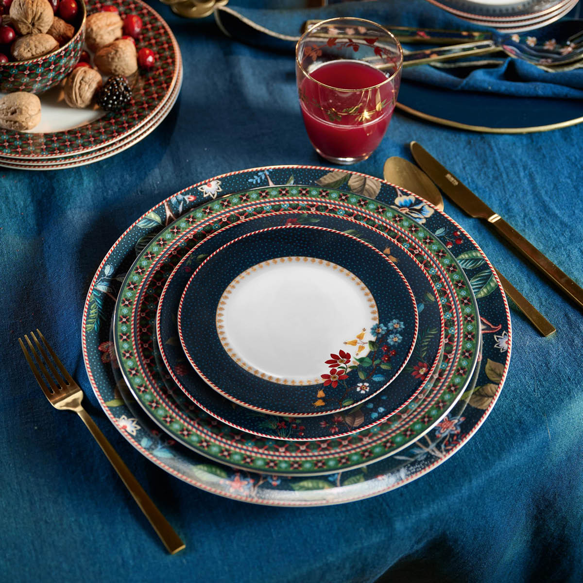 Pip Studio Berry Blues Lautanen 17 cm Sininen