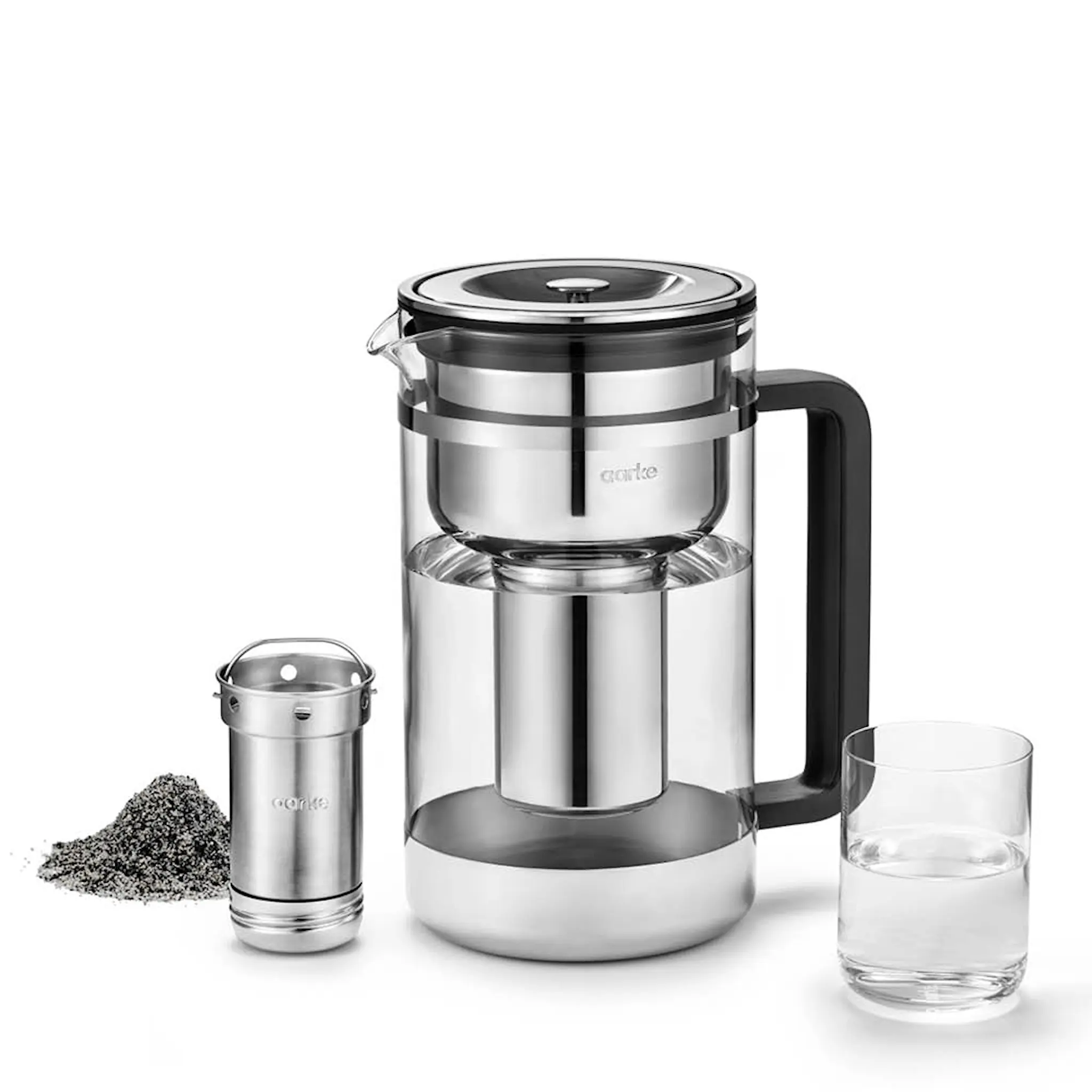 Aarke Purifier vattenfilterkanna 1,66 L klart glas/stål