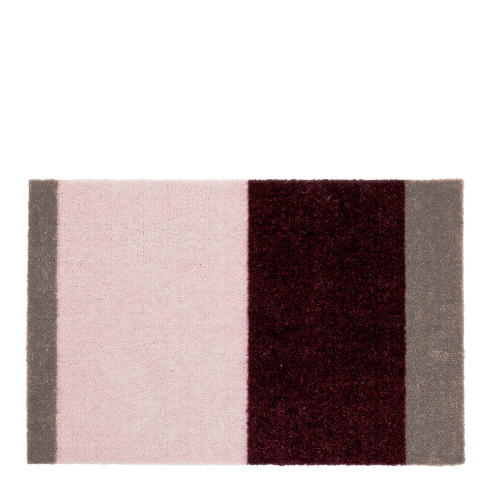 Tica Copenhagen Stripes horisontal gulvmatte 40x60 cm bordeaux/rose/sand