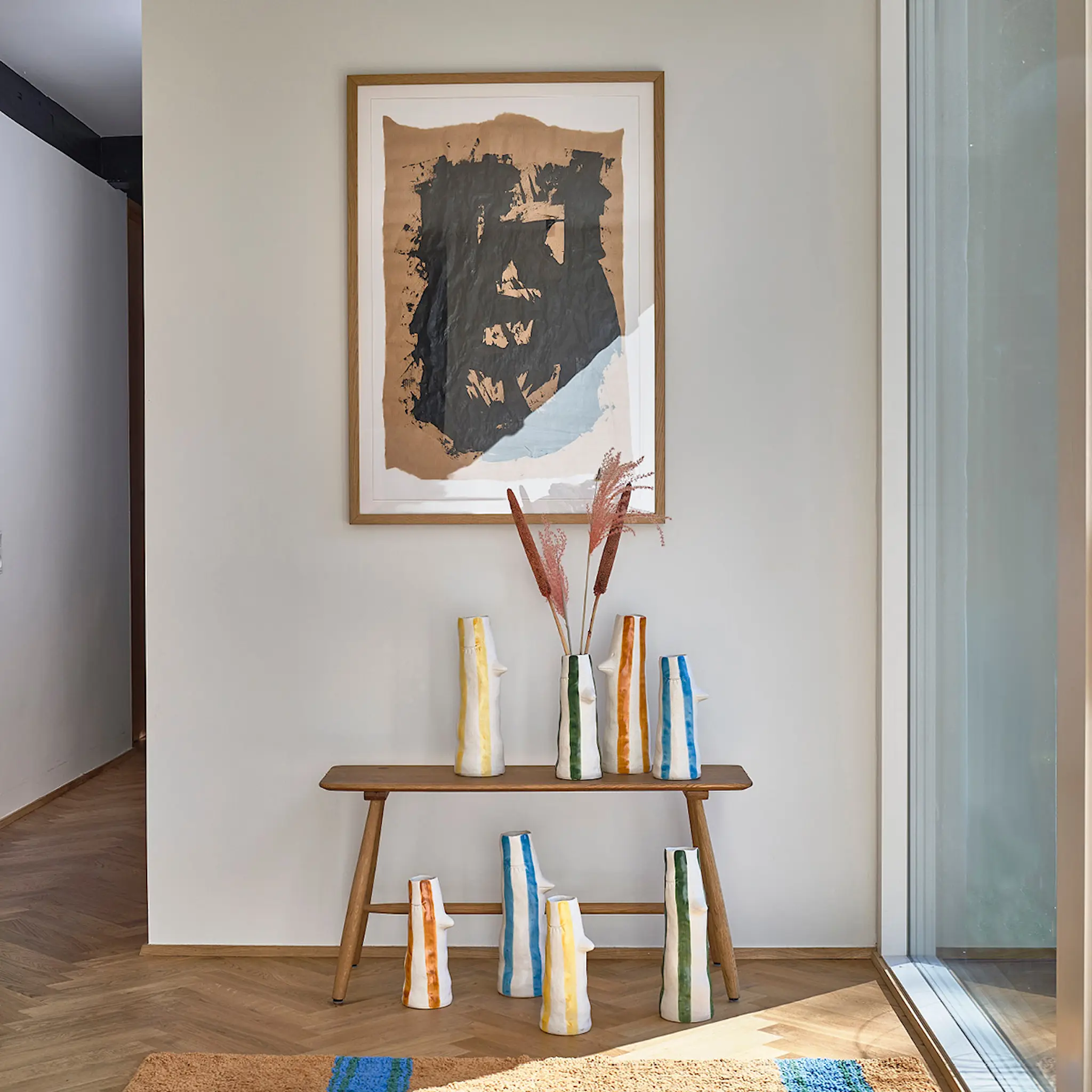 Villa Collection Styles Vas med näbb och ögonfransar 34 cm Grön