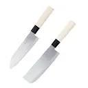 Knivset 2 delar blankt stål/natur