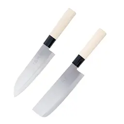 Knivset 2 delar blankt stål/natur